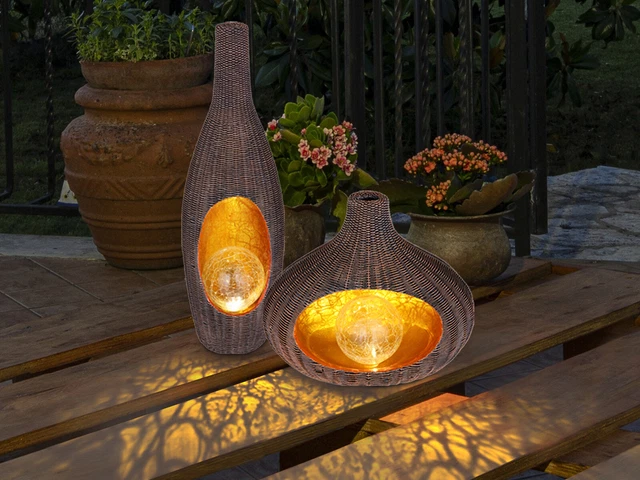 SOLAR LED TISCHLEUCHTE Outdoor ausgefallene Solarleuchten für den