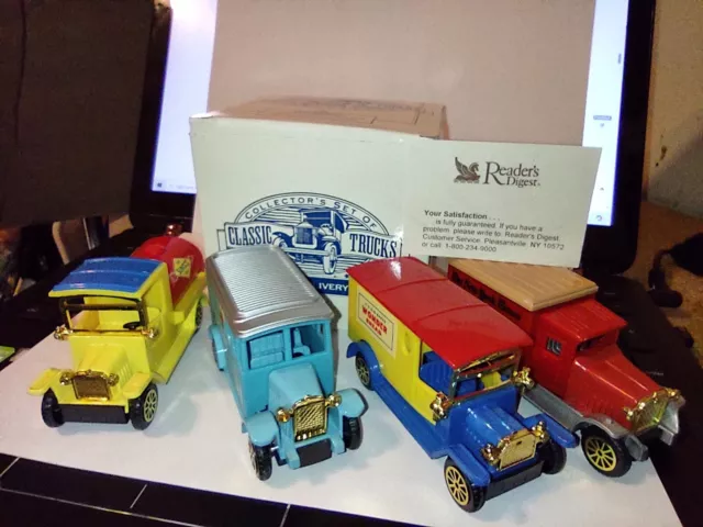 Reader's Digest Collector's Set of 4 Classic Trucks, Vintage, Collectible In Box