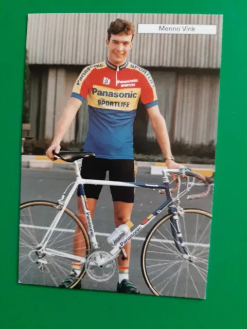 CYCLISME carte  cycliste MENNO VINK équipe PANASONIC Sportlife 1992