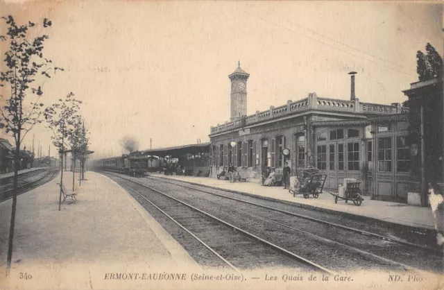 Cpa 95 Ermont Eaubonne / Les Quais De La Gare
