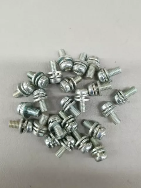 M6 x 10mm Metric Phillips Pan Head Machine Screws SEMS Lock Washer Zinc Steel NH