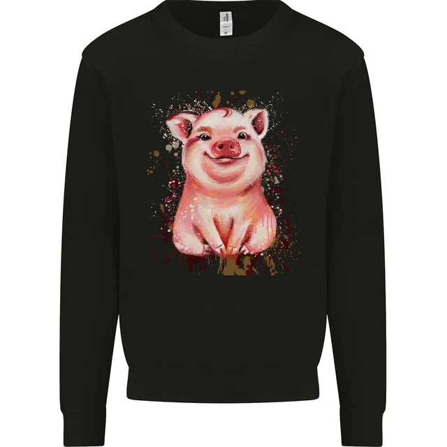 A Watercolour Pig Kids Sweatshirt Jumper