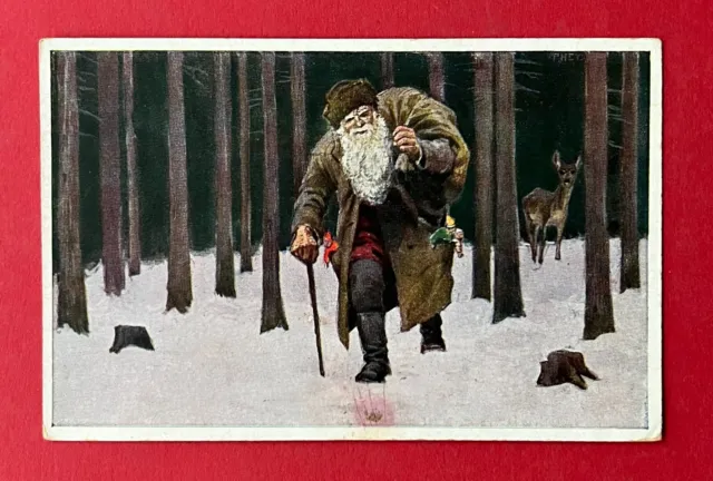 Künstler AK von PAUL HEY um 1910 Weihnachtskarte Nr. 9 Weihnachtsmann   ( 137111