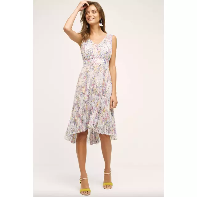 NWT Anthropologie Plenty Tracy Reese Evanthe Floral Pleated Sleeveless Dress