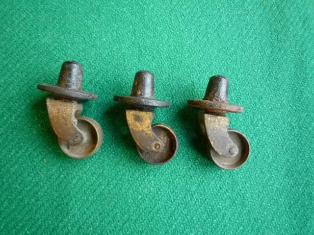 Antique Brass and Cast Iron Platform Castors