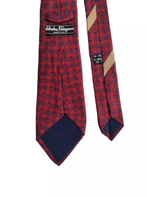 Cravatta Salvatore Ferragamo Made In Italy Seta Tie Silk Reine Seide Krawatte