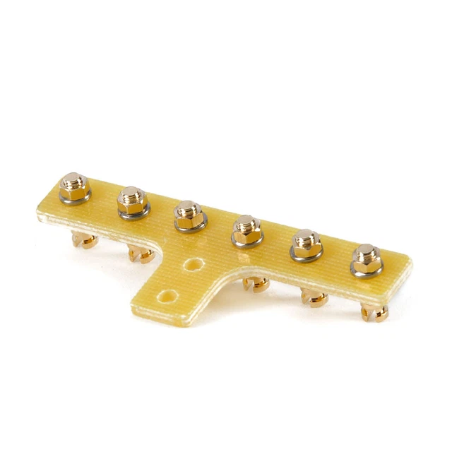 2pcs Terminal Strip Turret Tag Board 6-Lug pins Point to Point Tube Amp DIY 4