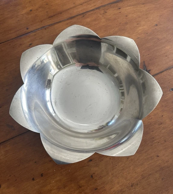 TIFFANY & CO. Vintage Sterling Silver Bowl 7 Point Flower