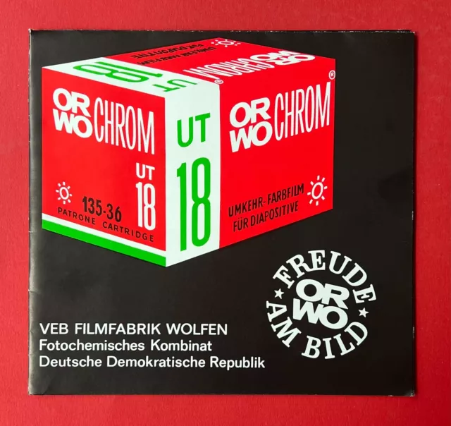 DDR Prospekt Plakat VEB Filmfabrik Wolfen 1972 ORWO Chrom Filme   ( F23125