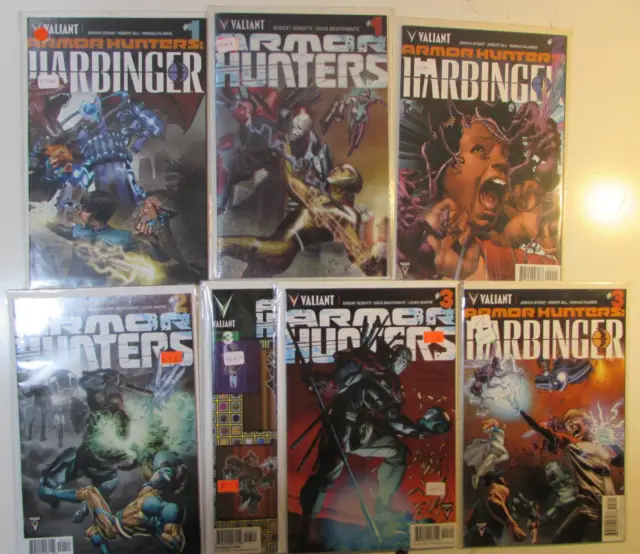 Armor Hunters Lot of 7 #1,2d,3,3b,Harbinger 1,2,3 Valiant (2014) Comics