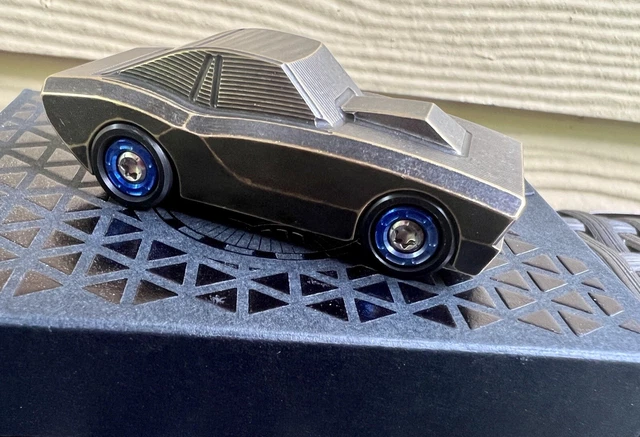 HiTex Gear Brass Hotrod Muscle Car with Delrin Wheels and Blue Rims NEW