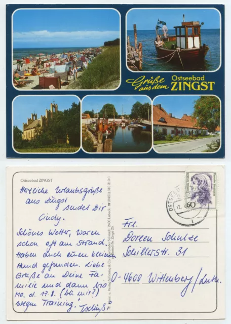 58970 - greetings from the Baltic Sea resort Zingst - postcard, run