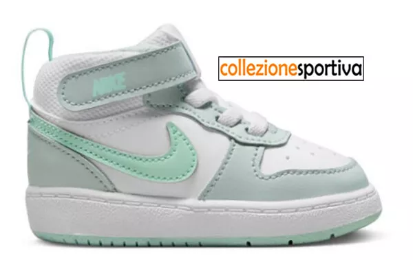 SCARPE BAMBINO/BAMBINA NIKE COURT BOROUGH MID 2 (TDV)- CD7784-011 col.bianco/ver