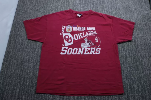 Oklahoma Sooners Orange Bowl Vintage Y2K Heavyweight Shirt Distressed Men's XL