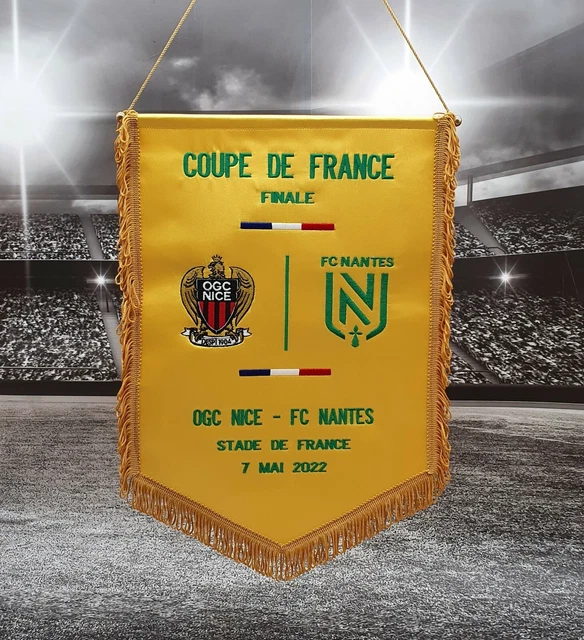 Grand Fanion OM Marseille - Bordeaux Finale Coupe De France 1986 - Vintage Pennant