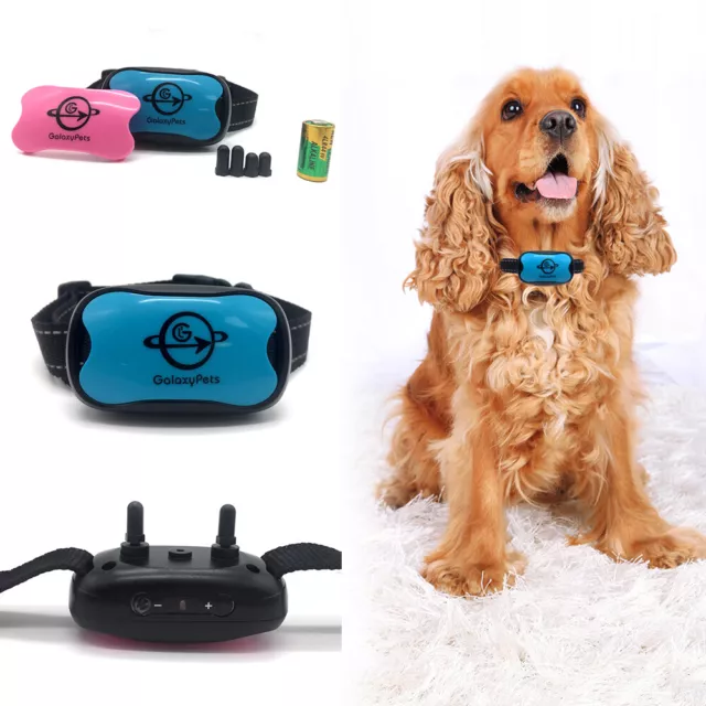 Anti bark dog training safe collar device control stop no shock sound vibration