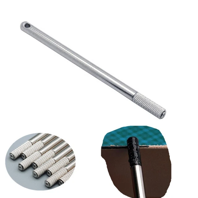 Pluma de tinte pegamento de aceite con borde de cuero de metal de calidad superior para toques finales