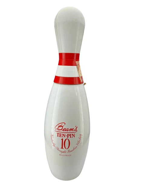 Vintage Beam's JIM BEAM Ten-Pin 10 Whiskey BOWLING PIN EMPTY Liquor Decanter