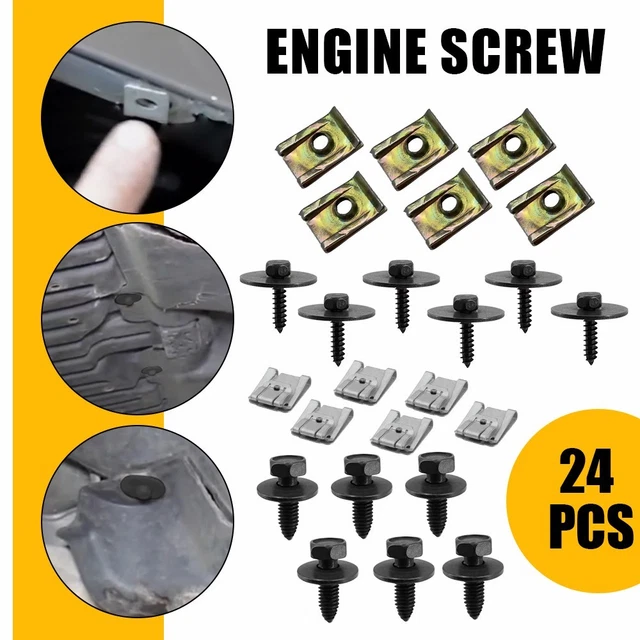 Unique Bargains 24pcs Auto Engine Undertray Clips Screws Under Cover Rivets For Benz E Class W211 - Foto 10