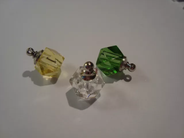 Facet Cube Cremation Urn crystal vial locket for Ashes or Name on Rice Keepsake