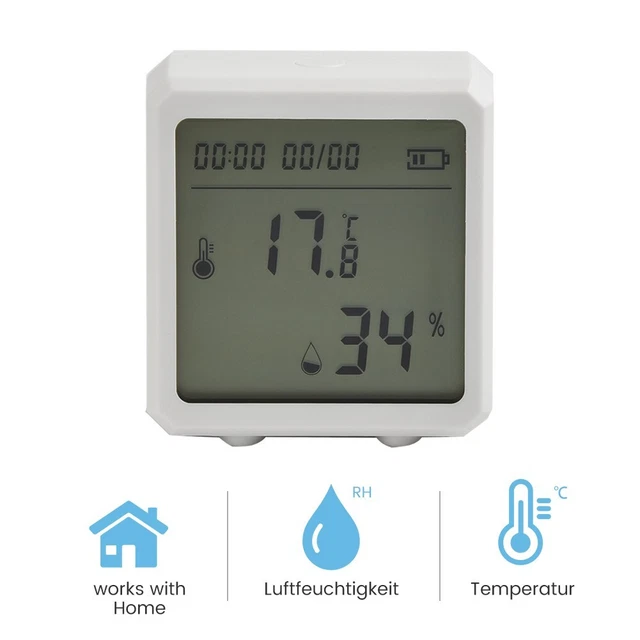 Zigbee Tuya Thermometer Hygrometer Digital-Humidity Meter With App Notification
