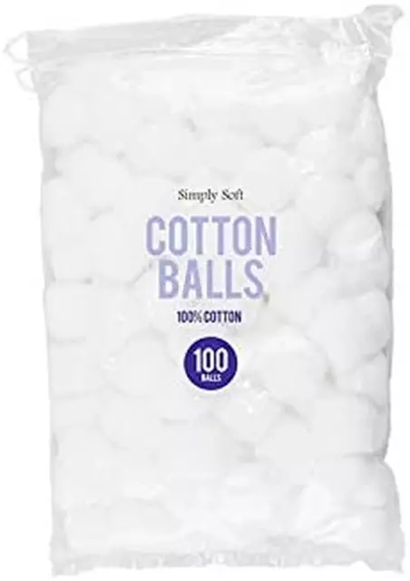Cotton Wool Balls Absorbent 100 Pack.