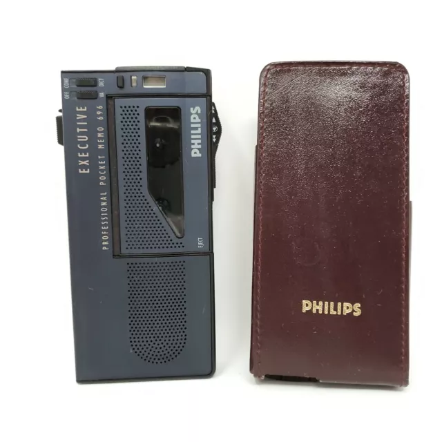 FOR PARTS Philips Executive Professional Pocket Memo 696 Mini-Cassette Recorder