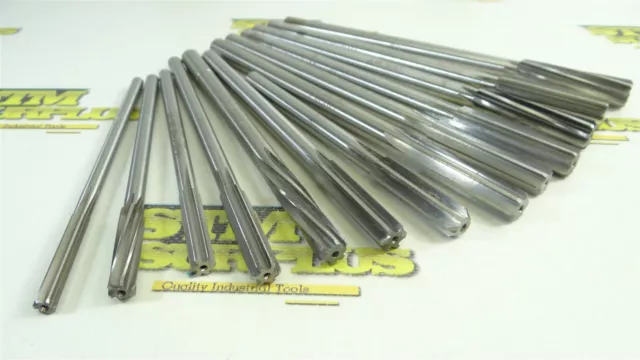 Lot Of 13 Assorted Hss Chucking Reamers 9/32" To .5635" Cleveland & L&I