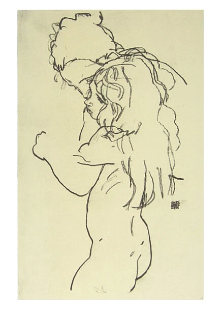 Egon Schiele Mutter und Kind Poster Kunstdruck Bild 50x36cm