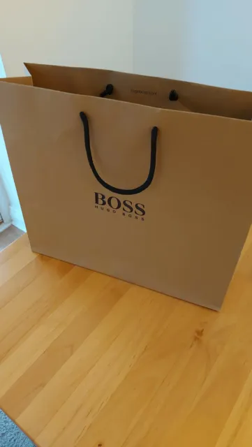 HUGO BOSS Thick Paper Bag Shopping £5.99 - PicClick UK