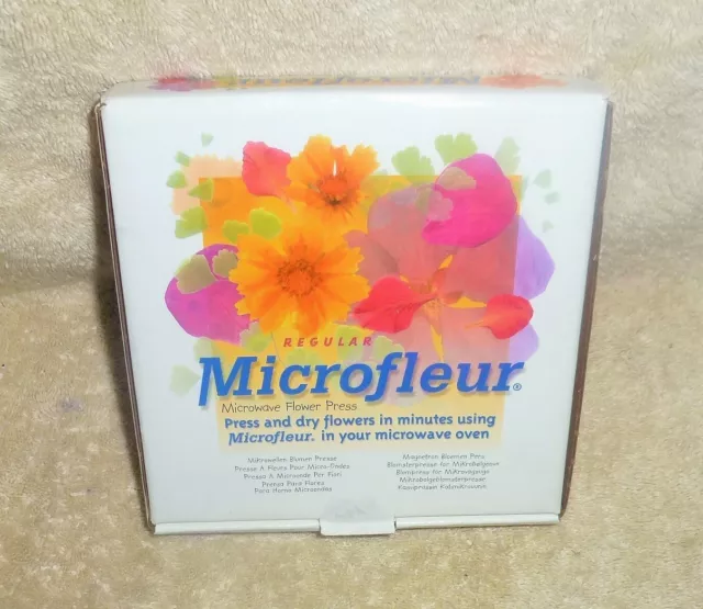 Max Microfleur Microwave Flower Press Kit, New in Open Box, Never