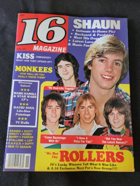 16 Magazine Nov 1977 Shaun Cassidy Kiss Bay City Rollers Great
