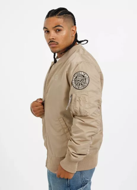 Veste Homme PitBull MA 1 LOGO Flight Jacket 2 PitBull Bomber Jacket Sable 3