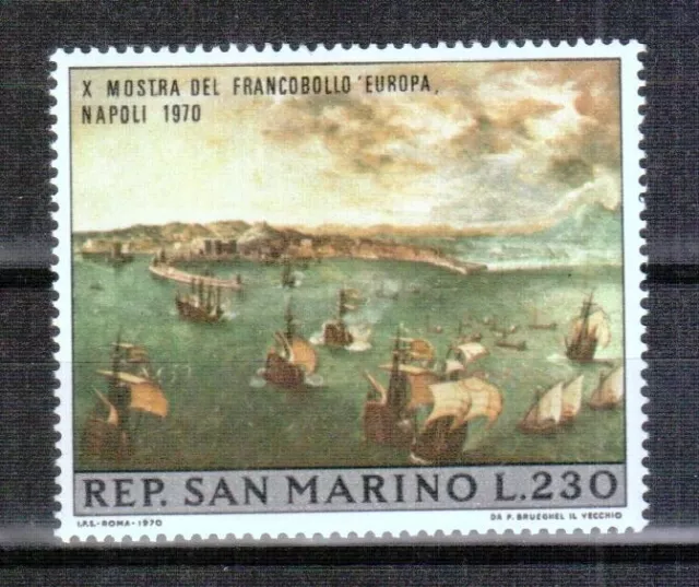 San Marino 1970 Michel 954 Exp. Filatélica Nápoli  Sellos Nuevos Mnh