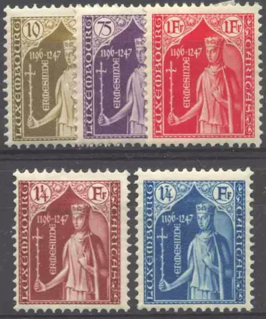 Timbre Luxembourg Num Yvert et Tellier 239/243 Neuf avec charnière Année 1932 -