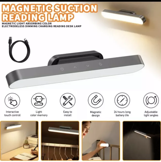 Baseus Magnetic LED ReadingDesk Lamp Table SteplessDimming Hanging Night Light