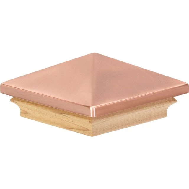 Deckorators 4 In. x 4 In. Plastic Top, Cedar Base Press-On Post Cap 72217