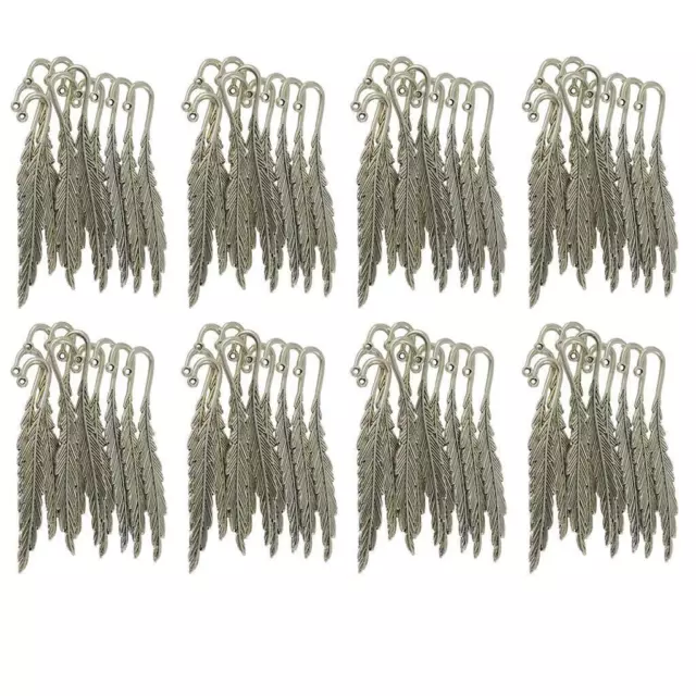 80pcs Tibetan Feather Bookmark Hook with Loop DIY Making For Kids Reading