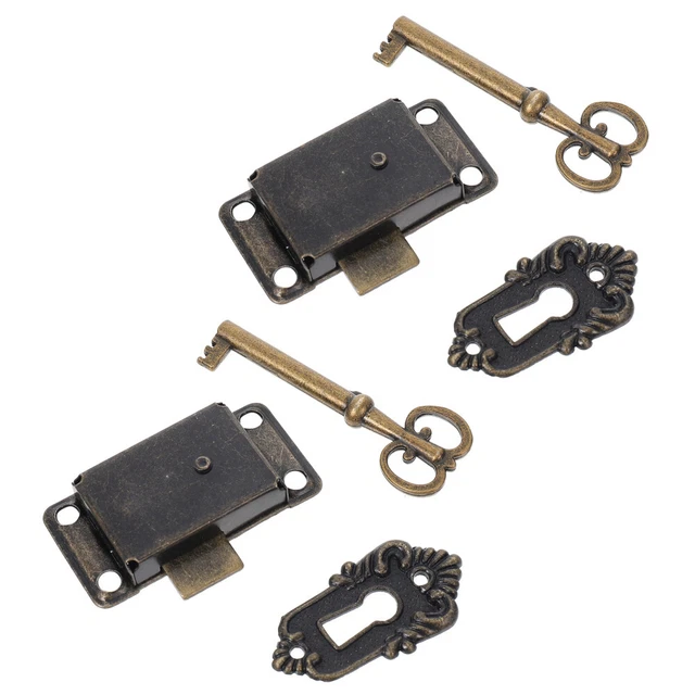 Hardware-Sperre Vintage Schmuckschatulle Holzkiste Haspe Eisenbeschichtung