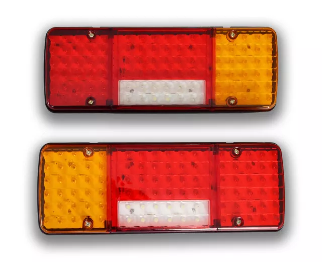 2 X 24V 92 LED Hinten 5 Funktion Lampen Leuchten Lkw Anhänger Fahrwerk Bus Mann