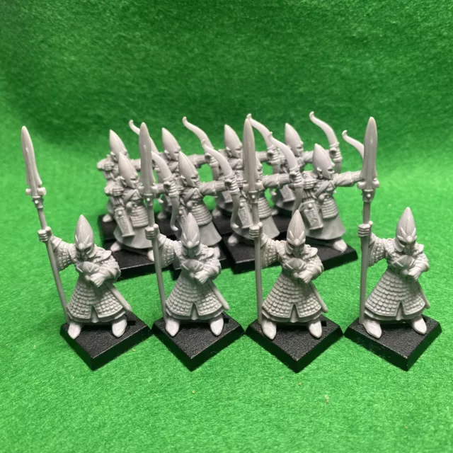 Warhammer High Elf Archers + Spearmen Plastic Lot x12 Games Workshop 90s Elves