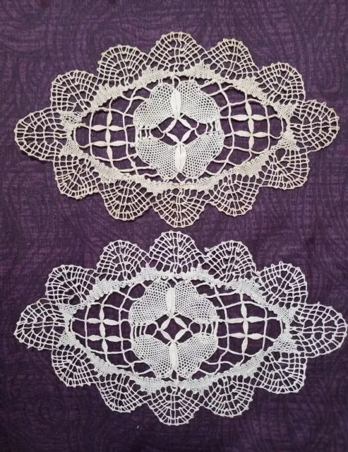 6 Lovely Old Pieces Of Hand Work. Crochet Cover & Butterfly Doilies. 3