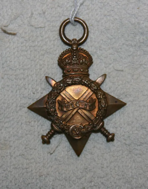 Original Early WW1 British Army Soldier's Named "1914-1915 Star" Medal