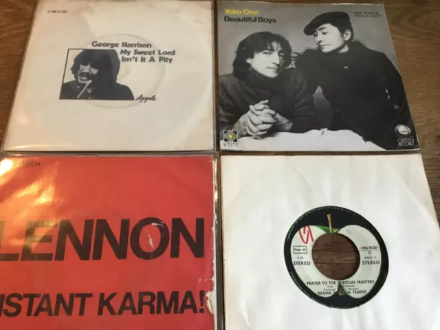 George Harrison John Lennon Yoko Ono Radha Krishna [4 Single Vinyl] BEATLES SOLO