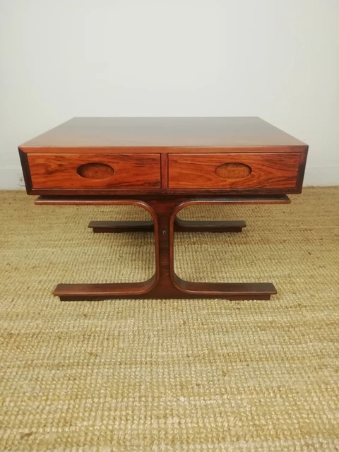 Table Basse / Chevet Kappa – Acier – Style Space Age 1970 – François Monnet