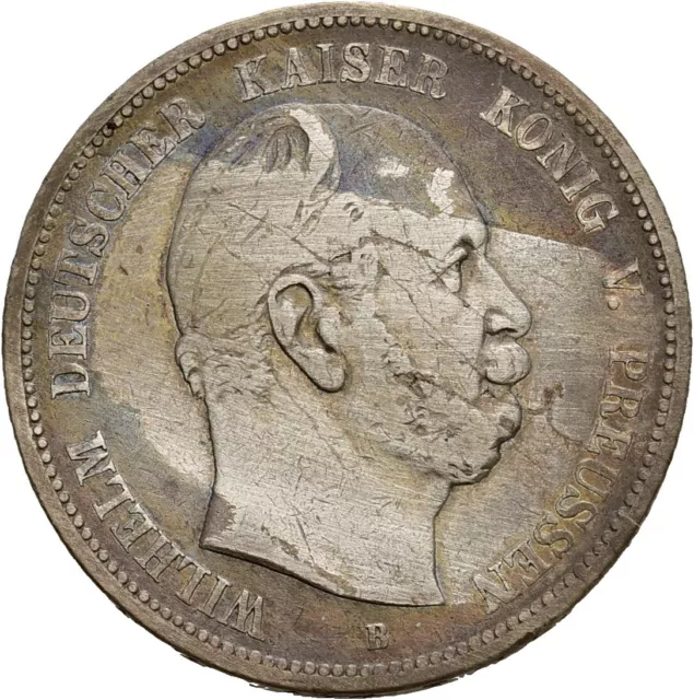Künker: Preussen, Wilhelm I., 5 Mark 1876 B, Silber