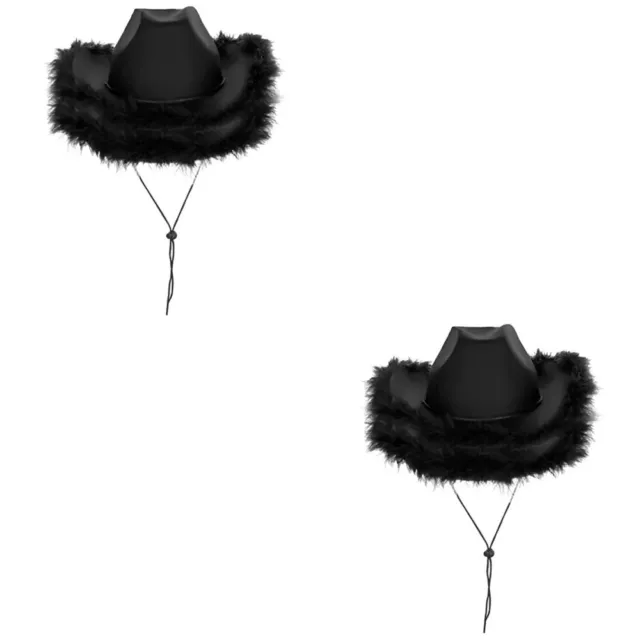 2 pezzi di cowboy cappello da cowboy decorativo cappello da cowgirl largo