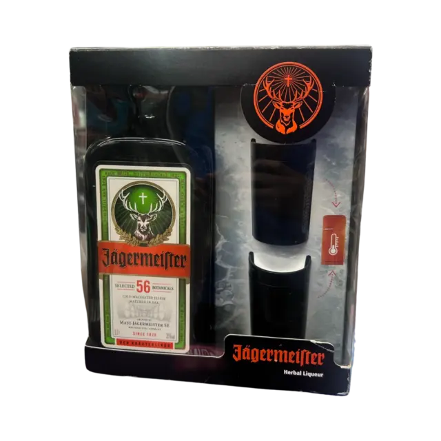 Jagermeister & 2 Shot Glasses Limited Edition GIft Pack 700ml
