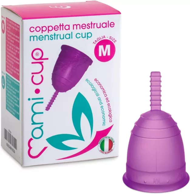 Coppetta Mestruale Mamicup in Silicone Medicale MADE IN ITALY (M, LILLA)