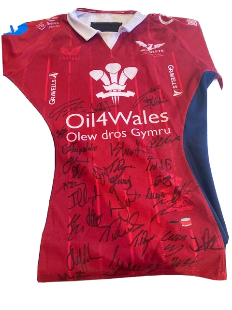 Scarletts 2023 Signed Rugby Top - Collectors Welsh Rugby